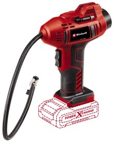 Akumuliatorinis oro kompresorius EINHELL CE-CC 18 Li-Solo, 18 V, maksimalus darbinis slėgis 11 bar, be akumuliatorių ir kroviklio