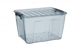 Daiktadėžė PLAST TEAM Home Box, su dangčiu, pilkos sp., 27,5 x 22 x 35,6 cm, 15 l