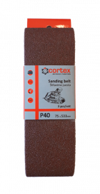Juosta šlifavimui CORTEX P40, 75 x 533 mm, 3 vnt.