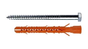 Nailoninis kaištis MUNGO, MB-SS 10 x 300 mm, su įsukamu sraigtu, 25 vnt.