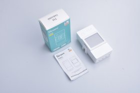 Išmanusis valdiklis su temperatūros bei drėgmės steb. SONOFF, Th Elite Thr320D, ant DIN bėgelio, valdomas programėle, su ekranu, 230V ~50-60Hz 20A, darbinė temp. -10°C~40°C