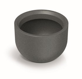 Plastikinis lauko vazonas Molta Round, pilkos sp., 48 x 48 x 35 cm.
