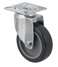Ratukas WALTECO, diametras 75 mm, su plokštele, pasukamas, apkrova 60 kg