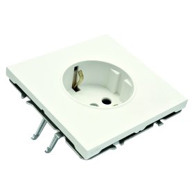Kištukinis lizdas TOPE Bora, 1 vietos, įleidžiamas, baltos sp., su įžeminimu, 16 A, 250 V, 500900007