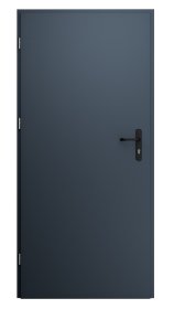 Plieninės durys, su stakta ir furnitūra, kairinės STALPRODUKT, spl. tamsiai pilka RAL 7016, 2060x985x40 mm, A140270094