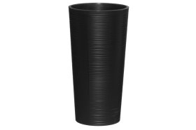 Plastikinis lauko vazonas 4Living Dluto, juodos sp., 30 x 30 x 57 cm.
