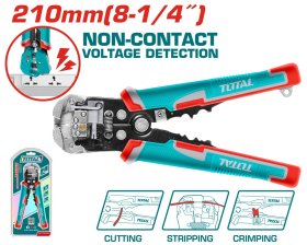 Automatinės izoliacijos nuėmimo replės TOTAL, išmanusis įtampos aptikimas, 0.2-6 mm2, 210 mm, THT152429