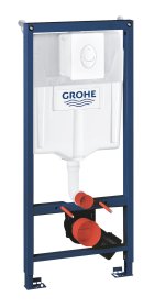 Potinkinis klozeto rėmas GROHE RAPID SL 3-in-1, baltas mgytukas Grohe Skate Air, laikikliai, 38722001