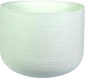 Lauko vazonas, metalinis, baltos sp., 41 x 41 x 33 cm.