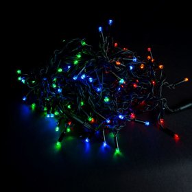 Šviečianti girlianda SUNLUX B20, 200 LED su storu laidu, 20 m., įvairiaspalvė, IP44, tinka naudoti lauke, 2A200-2