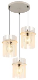 Pakabinamas šviestuvas GLOBO Gorley, E27, 3 x 60W, 230V, matinės smėlio spalvos, reguliuojamas aukštis, 470 x 470 x 1400 mm, 15698-3HRB