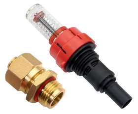 Srauto matuoklis plast.korp. FERRO, RKPP-SET39P12 su nipeliu 1/2x3/4 "ir 16x2 mm užveržiama jungti, RKPP-SET39P12