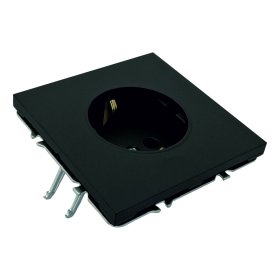 Kištukinis lizdas TOPE Bora, 1 vietos, įleidžiamas, juodos sp., su įžeminimu, 16 A, 250 V, 500900029