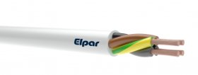 Instaliacinis kabelis ELPAR Owy, 300/500V,  5*0,75 apvalus daugiagyslis, baltas