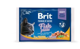 Konservuotas kačių ėdalas Brit Premium, su žuvumi, 4x100g