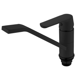 Plautuvės maišytuvas MILA, lenktu snapu, juodas, 170518