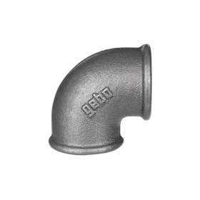 Alkūnė ketinė GEBO, d15, 1/2'', vidus/vidus, juoda sp. 