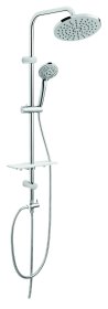 Dušo komplektas FERRO Matteo Pro, stovas 985 mm, dušo galvutės, žarna 150 cm, chromas, NP43