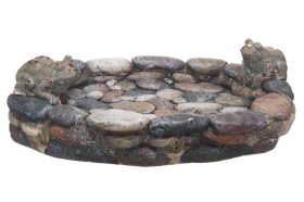 Sodo dekoracija Varlių tvenkinys, paukščių girdykla, 24 x 34 x 9 cm.