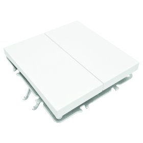 Perjungiklis TOPE Bora, 2 klavišų, įleidžiamas, baltos sp., 16 A, 250 V, 500900005