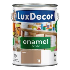 Universali akrilinė emalė LUXDECOR, 2,2 l, (11) Latte kavos spalvos , matinis