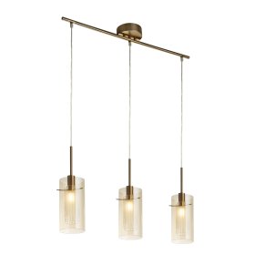 Pakabinamas šviestuvas SEARCHLIGHT Duo 3, E14, 3x60W, AXPxG 130x13x71 cm, bronzos sp., 3303-3CP
