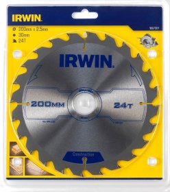 Medžio pjovimo diskas su kietmetaliu IRWIN, 200 mm x 24 T