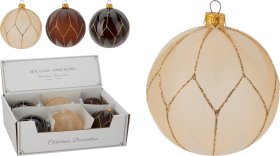 Eglutės žaisliukas, stiklas, 3 skirtingos sp., skersmuo 10 cm