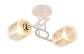 Pakabinamas šviestuvas BALTIK GAISMA K90110/2 Wt/Cr, E27, 2 x 60W, baltos sp., metalas+stiklas, 320 x 240 x 235 mm