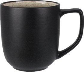 Puodelis, keraminis, 390 ml, juodos sp.