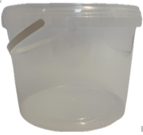 Kibiras su dangčiu, skaidrus, 3 l