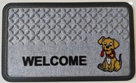  Kilimėlis RICCO SMART PIES/DOG, 45 x 75 cm, 100% PP, gumos pagrindas, 802-001