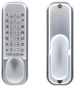 Mechaninė kodinė spyna CODELOCKS CL155, priekinė plokštelė 141 x 41 mm, chromo sp.