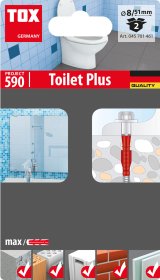 WC tvirtinimo kompl. TOX, Toilet Plus, 2 vnt.