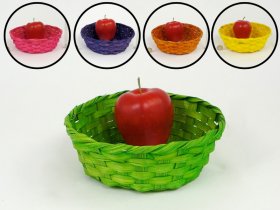 Velykinė dekoracija, bambukinis pintas krepšelis, 20x6 cm