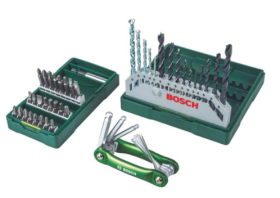 Priedų komplektas BOSCH X-Line, 40 dalių kompl. su HEX komplektu