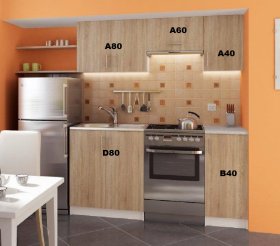 Pakabinama virtuvės spintelė DEFRA Eko A80, 58 x 80 x 30,6 cm