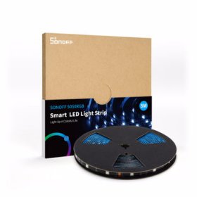 Išmanioji šviesos diodų juosta SONOFF 5050Rgb-5M, LED 5 m, RGB keičia spalvas, 24 W/m, IP65, RGB, 12V DC, 300 lm/m, priedas SONOFF L12M/L15M, max grandinės ilgis 10m