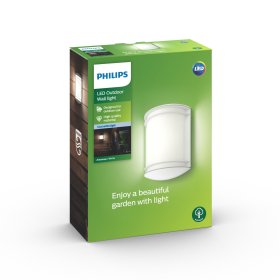 Lauko šviestuvas PHILIPS ANTELOPE, LED 6 W, 4000 K, IP44, 600 lm, sieninis, baltos sp., N