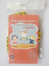 Šokinėjimo guma, Sudėtis - 100 % poliesteris. Ilgis - 4 m. Plotis - 22 mm.