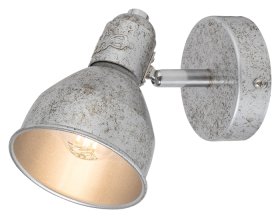 Kryptinis šviestuvas RABALUX Thelma, E14, 1 x 40W, 230V 50Hz, antikinės sidabro sp., 140 x 95 x 140 mm, 5386