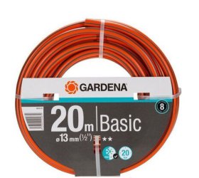 Laistymo žarna 13mm (1/2") 20 m. GARDENA Basic, rinkinys: 1 x 18300, 1 x 18213, 1 x 18215