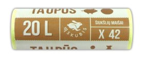 Šiukšlių maišai SKUBIS MaxEco 20 l., 42 vnt.