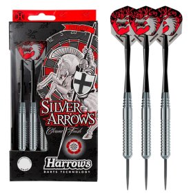 Darts strėlytės HARROWS Silver Arrows, steeltip, 3x18 g