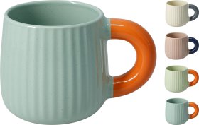 Puodelis su ąsele, 395 ml, 4 skirtingų sp.