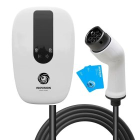 Įkrovimo stotelė INOVISION Basic SMHR24RFID, Type 2, galia 11kW, kabelio ilgis  5 m.,  valdymas  RFID kortelėmis, balta spalva