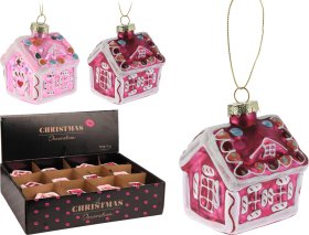 Eglutės žaisliukas Namelis, 2 skirtingi dizainai, rožinės sp., 65 x 65 x 80 mm