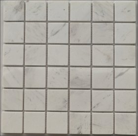 Natūralaus akmens  mozaika MONA MOSAICS  TDS028, 305 x 305 x 6 mm, 15 vnt./dėž., spl. baltas marmuras