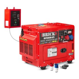 Dyzelinis generatorius BRICK BG7500SM-AT, nominali galia 7 kW, maksimali galia 7,5 kW, degalų bako talpa 16 L