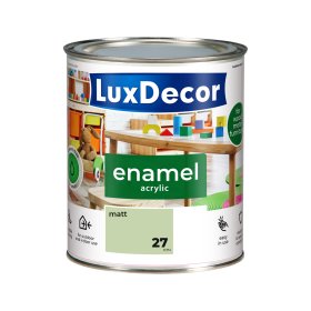 Universali akrilinė emalė LUXDECOR, 0,75 l, (27) Pistaciniai ledai, matinė, vandens pagrindu